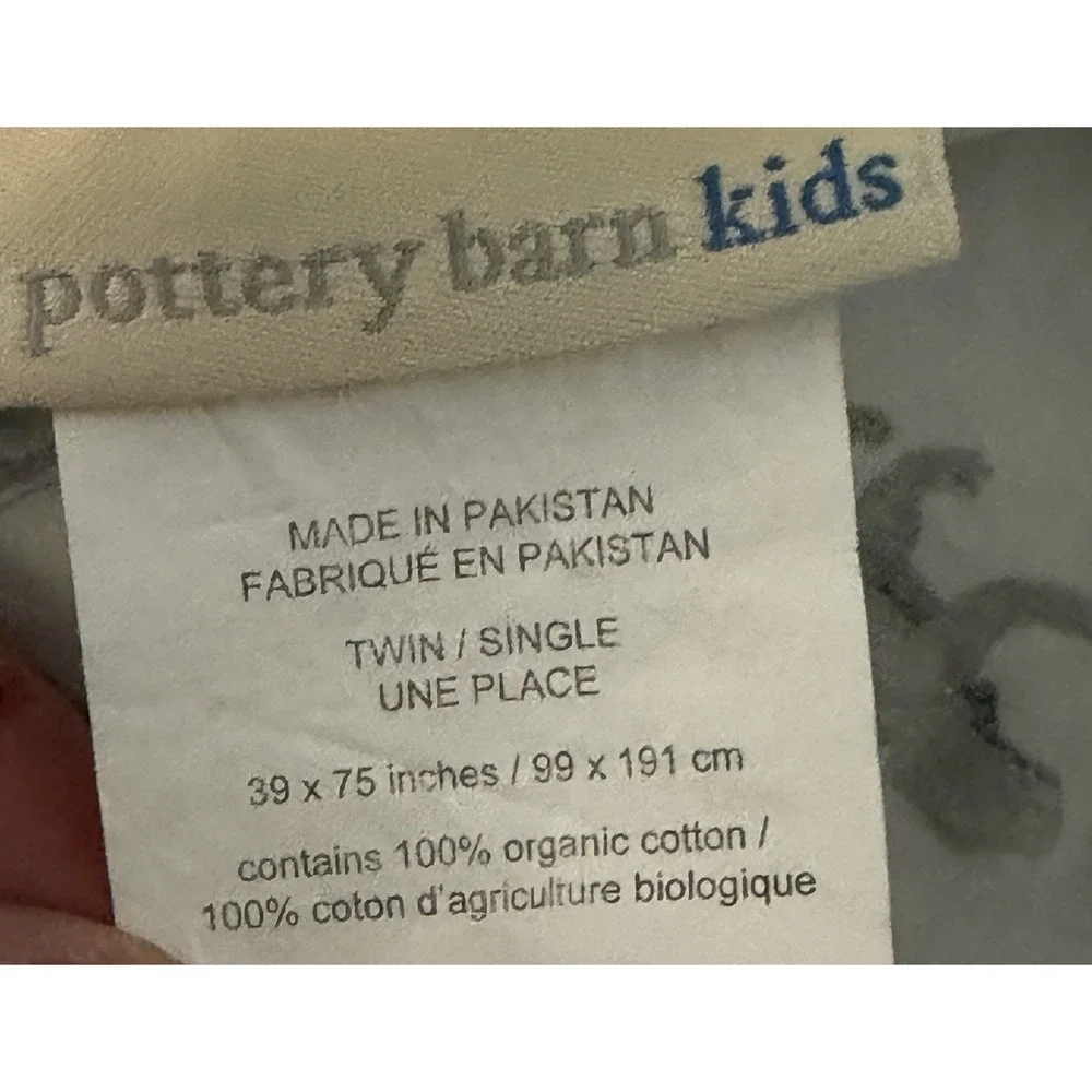 Pottery Barn Kids Dinosaur Twin Sheet Set 3 PCS Green Blue Gray 2015 Dinosaurs